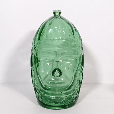 LOT 145B: Collection of Bobble Heads with Green Glass Lenape State Bank