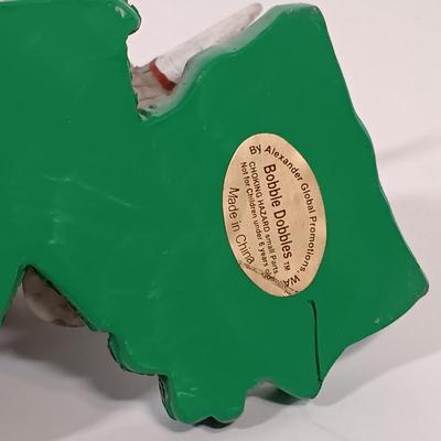 LOT 145B: Collection of Bobble Heads with Green Glass Lenape State Bank