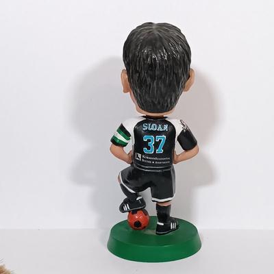 LOT 145B: Collection of Bobble Heads with Green Glass Lenape State Bank