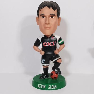 LOT 145B: Collection of Bobble Heads with Green Glass Lenape State Bank