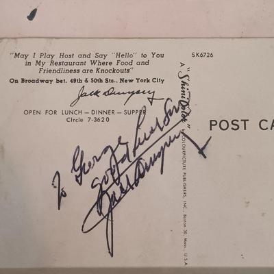 LOT 146B: Autographed Boxing Memorabilia- Evander Holyfield, Muhammad Ali, Jack Dempsey & Max Schmeling