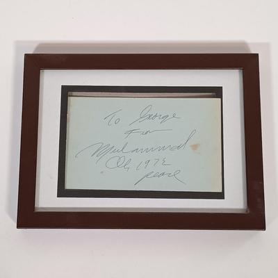 LOT 146B: Autographed Boxing Memorabilia- Evander Holyfield, Muhammad Ali, Jack Dempsey & Max Schmeling