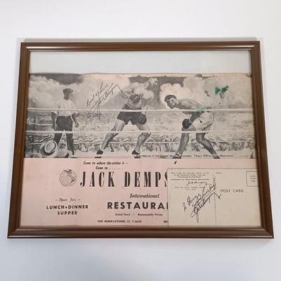 LOT 146B: Autographed Boxing Memorabilia- Evander Holyfield, Muhammad Ali, Jack Dempsey & Max Schmeling
