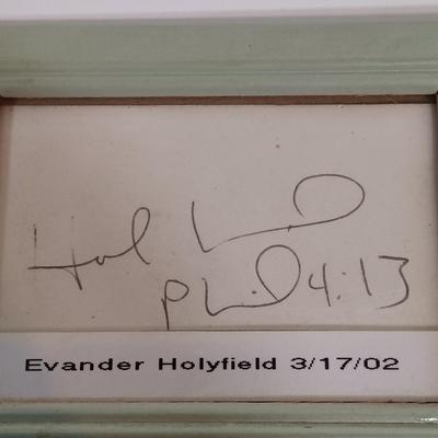 LOT 146B: Autographed Boxing Memorabilia- Evander Holyfield, Muhammad Ali, Jack Dempsey & Max Schmeling