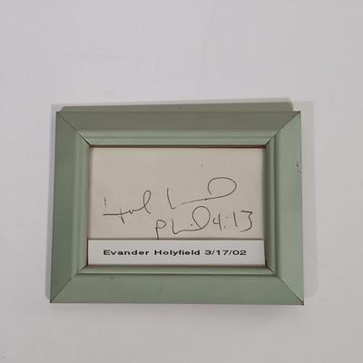 LOT 146B: Autographed Boxing Memorabilia- Evander Holyfield, Muhammad Ali, Jack Dempsey & Max Schmeling