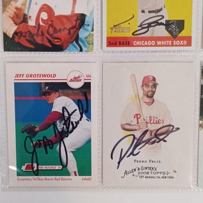 LOT 147B: Set of (19) Autographed Baseball Cards with Autographed Baseball