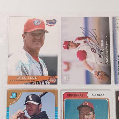 LOT 147B: Set of (19) Autographed Baseball Cards with Autographed Baseball