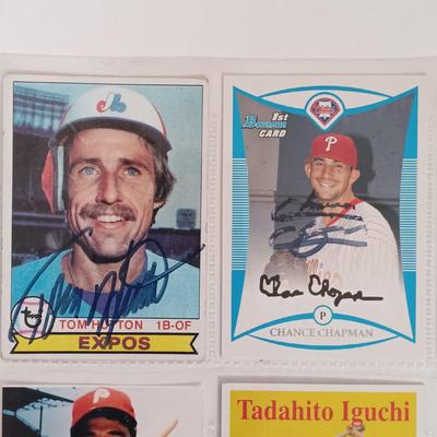 LOT 147B: Set of (19) Autographed Baseball Cards with Autographed Baseball