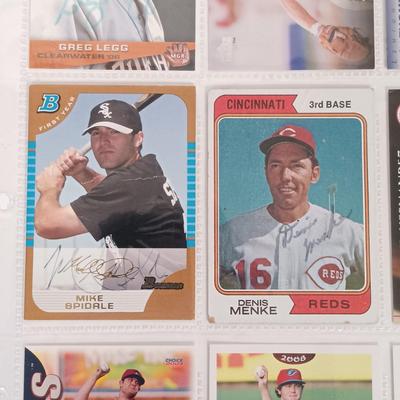 LOT 147B: Set of (19) Autographed Baseball Cards with Autographed Baseball