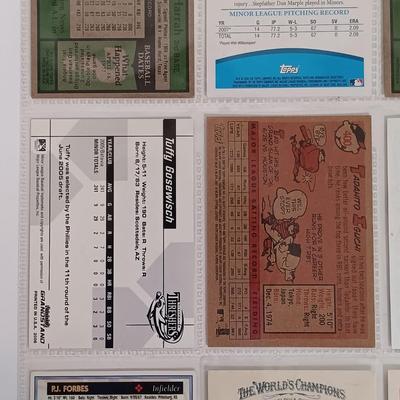 LOT 147B: Set of (19) Autographed Baseball Cards with Autographed Baseball