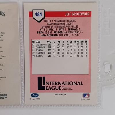 LOT 147B: Set of (19) Autographed Baseball Cards with Autographed Baseball