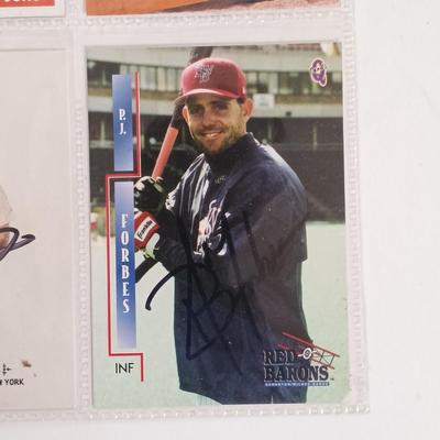 LOT 147B: Set of (19) Autographed Baseball Cards with Autographed Baseball