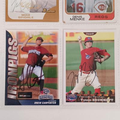 LOT 147B: Set of (19) Autographed Baseball Cards with Autographed Baseball