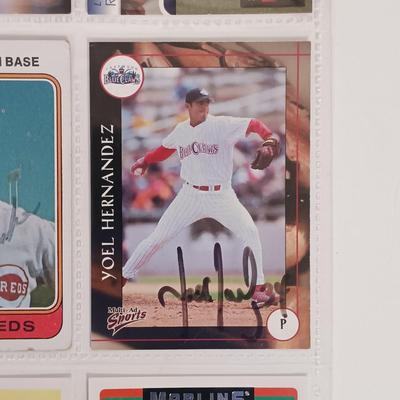 LOT 147B: Set of (19) Autographed Baseball Cards with Autographed Baseball