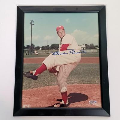 LOT 148B: Autographed Phillies Baseball Photos- Jim Bunning, Willie Montanez & Robin Roberts