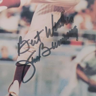 LOT 148B: Autographed Phillies Baseball Photos- Jim Bunning, Willie Montanez & Robin Roberts