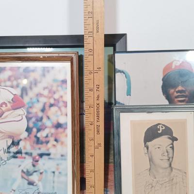 LOT 148B: Autographed Phillies Baseball Photos- Jim Bunning, Willie Montanez & Robin Roberts