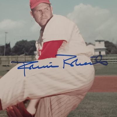 LOT 148B: Autographed Phillies Baseball Photos- Jim Bunning, Willie Montanez & Robin Roberts