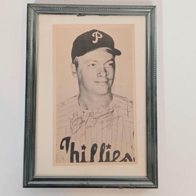 LOT 148B: Autographed Phillies Baseball Photos- Jim Bunning, Willie Montanez & Robin Roberts