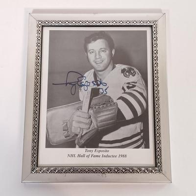 LOT 149B: Autographed Sports Memorabilia- Firebirds Bay Schultz Photo, NHL Tony Esposito, MLB Bob Feller & More
