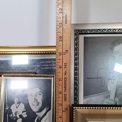 LOT 149B: Autographed Sports Memorabilia- Firebirds Bay Schultz Photo, NHL Tony Esposito, MLB Bob Feller & More