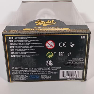 LOT 151B: Funko Gold 12" and 5" Notorious B.I.G. Figurines