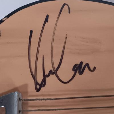 LOT 156B: Autographed Kid Rock Ukulele with COA, Autographed Four Aces Postacard & Kid Rock Novelty License Plate