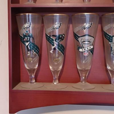 LOT 157B: Bradford Exchange Limited Edition Philadelphia Eagles Pilsner Glasses
