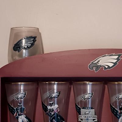 LOT 157B: Bradford Exchange Limited Edition Philadelphia Eagles Pilsner Glasses