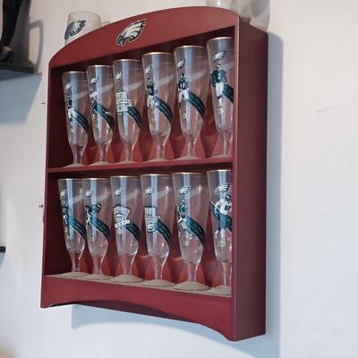 LOT 157B: Bradford Exchange Limited Edition Philadelphia Eagles Pilsner Glasses