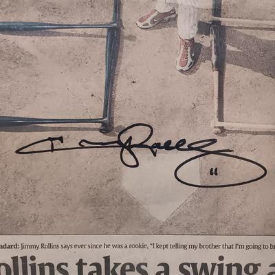 LOT 158B: Autographed Phillies Memorabilia- Brett Myers, Jimmy Rollins & More