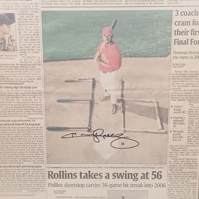 LOT 158B: Autographed Phillies Memorabilia- Brett Myers, Jimmy Rollins & More