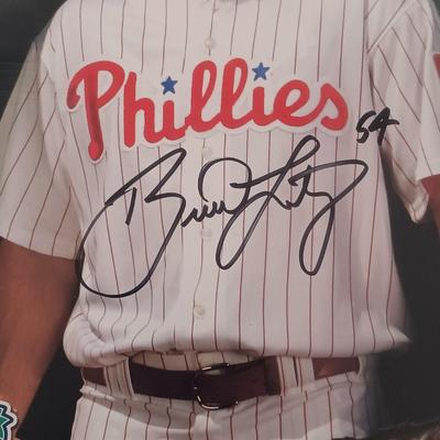 LOT 158B: Autographed Phillies Memorabilia- Brett Myers, Jimmy Rollins & More
