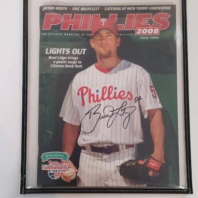 LOT 158B: Autographed Phillies Memorabilia- Brett Myers, Jimmy Rollins & More