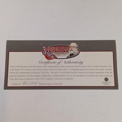 LOT 168B: American Mint Exclusive Robert Lee Bowie Knife