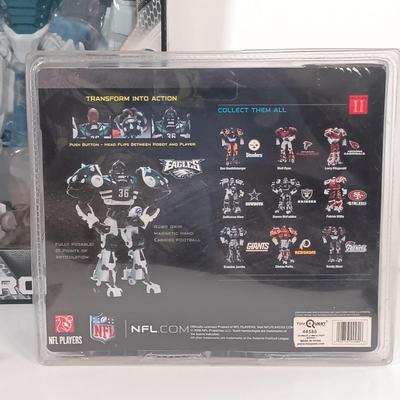 LOT 169B: NFL Pro-Bots Philadelphia Eagles Robot Action Figures