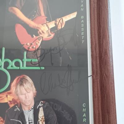 LOT 170B: Autographed Chubby Checker Photo, Autographed Foghat Photo, Queen Commemorative Stamps & More