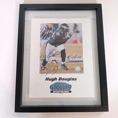 LOT 171B: Autographed Philadelphia Eagles Memorabilia- Hugh Douglas, Jeremiah Trotter, Brent Celek & More
