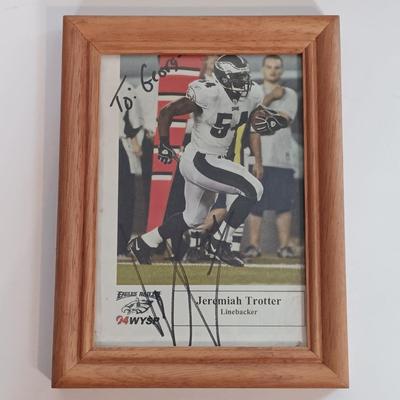 LOT 171B: Autographed Philadelphia Eagles Memorabilia- Hugh Douglas, Jeremiah Trotter, Brent Celek & More