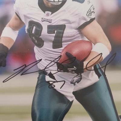 LOT 171B: Autographed Philadelphia Eagles Memorabilia- Hugh Douglas, Jeremiah Trotter, Brent Celek & More