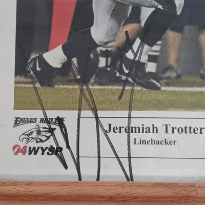 LOT 171B: Autographed Philadelphia Eagles Memorabilia- Hugh Douglas, Jeremiah Trotter, Brent Celek & More