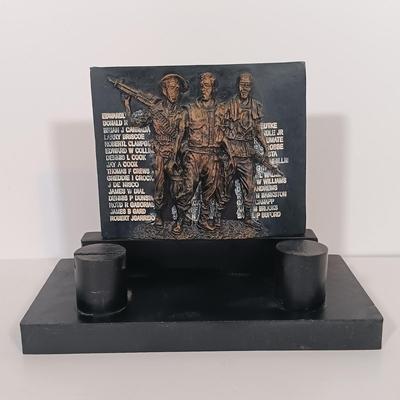 LOT 172B: Vietnam War Veterans Commemorative Knife and Plaque Stand