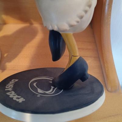 LOT 173B: The Danbury Mint Disney Penn State 9 Figurines with Display Shelf