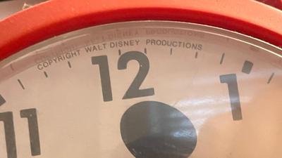 LOT 176A: Vintage Disney Welby by Elgin Mickey Mouse Wall Watch Clock