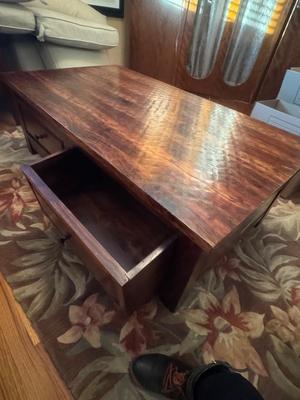 Wood coffee table