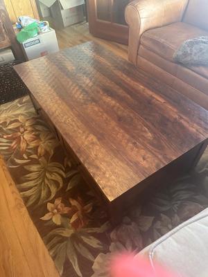 Wood coffee table