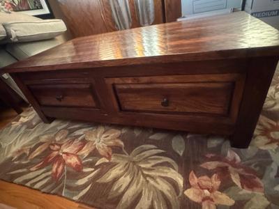Wood coffee table