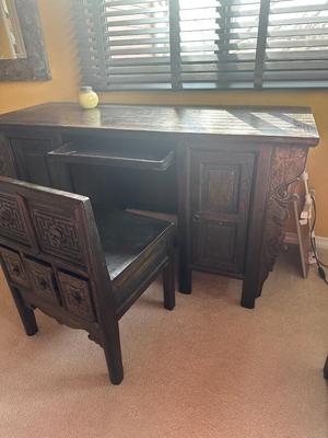 Beautiful wood carved desk
