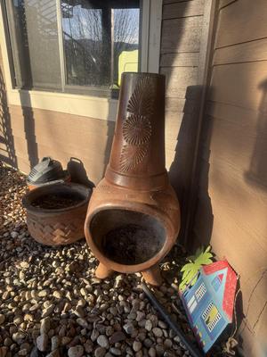 Wood burning chiminea