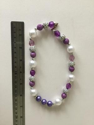 Beautiful purple beaded collar necklace